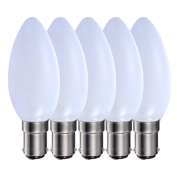 Symple Stuff 5W B15 Dimmable LED Candle Light Bulb (Set of 5) Wayfair